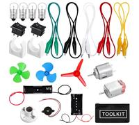 Aodaer 23 Pcs Educational Electric Circuit Kits, Electric Circuit Motor Kit, Science Experiment Educational Montessori Learning Kits Set for DIY STEM Engineering Project Birthday Gift