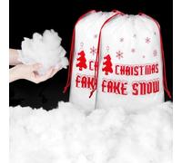 Aodaer Christmas Fake Snow Decor 1000g Artificial Snow Decorations Fluffy Soft Cotton Fake Snow Indoor Fiber Snow for Christmas Tree Holiday Table and Winter Mantle Village Display Outside