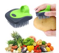Aodaer Vegetable Brush Potato Scrubber Brush Silicone Hard and Soft Side Fruit Cleaning Tools for Delicate or Tough-Skinned Vegetables