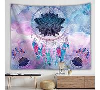 Aodafei Dream-Catcher Wall Tapestry Colorful,Boho Feather Decor Tapestries for Bedroom,Dorm,Wall Hanging,Light Colored Tapestry Curtains,59.05x51.18 in/150x130 cm