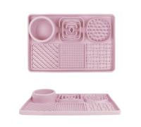 AODALIY Upgrade XL Silicone Licky Mats for Dogs Cats [BPA Free] + [Large Suction Cup] Dog Licking Mat Cat Lick Mat Pet A Great Idea for the Dog in the Shower, Brushing Out etc. (Pink)
