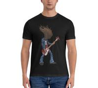 AODBEJP 100-Cotton-Cliff-Burton-T-shirt-Men-Funny-Oversized-T-Shirt-Men-crew-Neck-Summer-Shirts Black