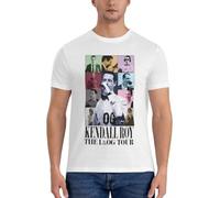AODBEJP 100-Cotton-Kendall-Roy-The-Eras-Tour-T-shirt-Men-s-Funny-Oversized-T-Shirt-Men White