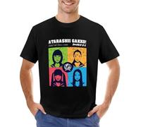AODBEJP Atarashii-Gakko-No-Leaders-Portraits-Grunged-T-Shirt-Custom-t-Shirts-Mens-Plain-t-Shirts Black