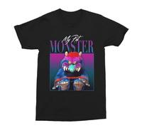 AODBEJP My-pet-Monster-Retro-Throwback Black