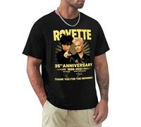 AODBEJP Roxette-35TH-Anniversary-1986-2021-T-Shirt-sports-fan-t-shirts-cute-clothes-vintage-t-shirt Black