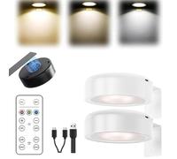 Aodejoy 2/3 Pcs Picture Lights for Wall, Magnetic LED Rechargeable Wireless Art Picture Frame Lights, Painting Light with Remote Control, Art Display Light for Frame Paintings-2-White-3 Color Temps