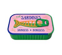 Aodejoy 3D Printed Sardines Travel Jewelry Box, Sardine Tin Jewelry Box | 3D Printed Sardine Tin Like Jewelry Case, with Fish-Shaped Holders for Earrings and Charms, Portable Earring Organizer-A-02