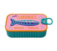 Aodejoy 3D Printed Sardines Travel Jewelry Box, Sardine Tin Jewelry Box | 3D Printed Sardine Tin Like Jewelry Case, with Fish-Shaped Holders for Earrings and Charms, Portable Earring Organizer-A-03
