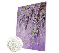Aodejoy 5D Pearl Painting Kits, 30x40cm DIY Pearl Gem Art Diamond Painting Kits for Beginners, Creativity DIY Pearls Dot Paintings, Home Decor Diamond Dots Paintings Picture Arts Craft-Violet
