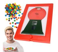 Aodejoy Candy Dispenser Picture Frame, Wall Mounted Gumball Machine Picture Frames, Hanging Candies Machine Art, Rare Vintage the Handy Candy Frame, for Candies, Nuts, Dog & Cat Treats-Red