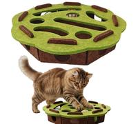 Aodejoy Cat Scratch Puzzle Enrichment Box, Interactive Felt Maze Game Box for Scratching Hunting Play, Soft on Paws Cat Nail File Scratch with 3 Bell Balls, Indoor Cats Toys Puzzle Boxs-B-01