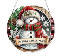 Aodejoy Christmas 2D Flat DIY Special Shape Hanging Diamond Art Kits Diamond Painting Set Rhinestone Diamonds Art Window Pendants Diamonds Pendant Wall Decor for Home & Windows-05