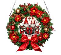 Aodejoy Christmas 2D Flat DIY Special Shape Hanging Diamond Art Kits Diamond Painting Set Rhinestone Diamonds Art Window Pendants Diamonds Pendant Wall Decor for Home & Windows-02