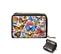 Aodejoy DIY Diamond Art Bling Rhinestone Coins Pouch with Zipper, Diamond Art Wallet Pouch, Diamonds Card Pack Large Capacity 5D Diamonds Painting Coins Pouch for Cash Carry Daily Use Travel-09