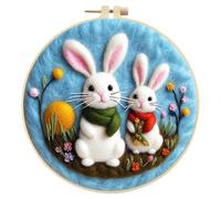 Aodejoy DIY Needle Felting Wool Painting Kit Animal Series Beginner