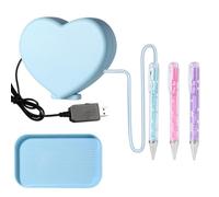 Aodejoy Electric Diamonds Painting Pens Cordless Includes 2 Pens and Storage Tray Art Dot Vacuum Pen No Wax Needed Quiet Operation Gifts for Men and Women-B-Blue