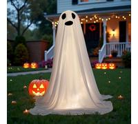 Aodejoy Halloween Lighted Spooky Ghost Decorations, Spooky Ghost Halloween Decor with LED String Lights, Scary Standing Ghosts Decor for Home Porch Garden Yard Lawn Party-02