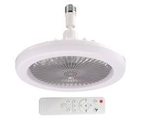 Aodejoy LED Ceiling Fan with Lights E27 30W Ceiling Fan Lights with Remote Control Timing 3 Color 3 Speeds Modern Ceiling Fan with Lamp for Home Office-Light Grey Large Remote Control