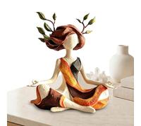 Aodejoy Peaceful Calming Resin Sculpture Reusable Home Resin Decor Multi-Purpose Portable Meditating Statue for Living Room Bedroom Office Desk Bookshelf-Green