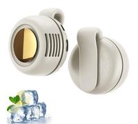 Aodejoy Portable Mini USB Rechargeable Clip-On Fan, 3 Speeds Small Whirlwind Clip Waist Neck Fan, Silent Mini Bladeless Electric Whirlwind Fans, Portable Cooling-Fans for Outdoor Travel (White)