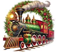 Aodejoy Train DIY 5D Round Drill Diamond Art Diamond Painting Home Wall Decor 40 * 40cm