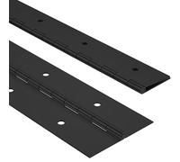 AODESTINY Heavy Duty Piano Hinge 20Inch x 2-1/2Inch, 2PCS 0.06" Thickness Stainless Steel Continuous & Piano Hinges for Wood Furniture Mailbox Tool Storage Boxes Cabinets Door Hinges-Black