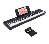 AODSK 88 Key Weighted Action Digital Piano,Grade Hammer Action Keyboard for Beginner Adults Beginner Digital Piano Black (Three-pedal)