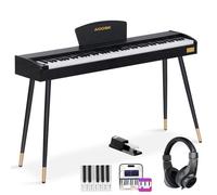 AODSK AD-X1 Digital Keyboard for Beginners with 88 Keys, Full Size Electric Piano for Beginners with Sheet Music Stand, Pedal, Power Adapter, Support Mode