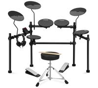 AODSK Beginner Electric Drum Set, 4 Quiet Pads Portable Drum Kit with 200 Sounds,20 Drum Kit, Pedals,Drum Throne,Drumsticks,Headphones
