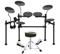 AODSK Electric Drum Set with 4 Quiet Drum Pads,Portable and Solid Drum Set for Beginner with 200 Sounds,2 Switch Pedal,Drum Throne,Drumsticks,Headphones (UAED-403T)