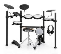 AODSK Electric Drum Set with Quiet Mesh Pads,Electronic Drum for Beginner,USB MIDI,Throne,Headphones,Sticks, Included 40 Kits and 450 Sounds