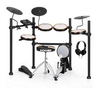 AODSK Electric Drum Set with Quiet Mesh Pads,Electronic Drum for Beginner,USB MIDI,Throne,Headphones,Sticks, Included 40 Kits and 450 Sounds