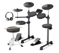 AODSK Electronic Drum Kit Quiet Mesh Pads for 150 Sounds,10" Cymbals,Throne