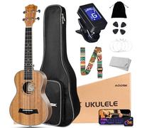 AODSK Ukulele for Starter Kit, Soprano Ukelele Beginner Bundle Kit with Free Gig Bag Strap,Hawaiian Uke,Professional Wooden Acoustic Ukelele (AUS-P10 21 Inch Mahogany Soprano)
