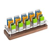 AODUKE 20 Slots Wooden Memory USB Flash Disk Card Case, TF Card Box and Micro SD Drive Card Holder Desk, U-Shield Memory Storage Racks, USB Memory Card Carrying Case-02MY-U