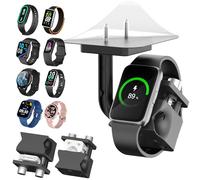 AODUKE Universal Double Sided Adhesive Wall Hanging Smart Watch Charging Bracket with Stand, for Samsung/Google Pixel/Huawei/Garmin/AMAZTIM/Fitbit/Amazfit/Suunto Watch Wall mount Dock (AB3S-Black)