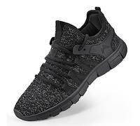 AOE Fashion Women Hiking Shoes Ultralight Breathable Mesh Tennis Shoes Non Slip Athletic Workout Gym Sneakers, Starry black, 5.5 Women/4.5 Men