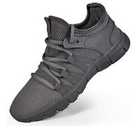 AOE Fashion Women Hiking Shoes Ultralight Breathable Mesh Tennis Shoes Non Slip Athletic Workout Gym Sneakers, cement grey, 5.5 Women/4.5 Men