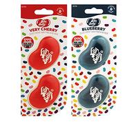 AoE Performance Pack Of 2 Jelly Belly Very Cherry And Blueberry Mini Vent 3D Gel Duo Pack Air Freshener Car