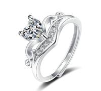Aoeam Cubic Zirconia Wedding & Engagement Set Ring S925 Silver Square Halo Ring Set for Women Fake Diamond Bridal Wedding Band Silver Engagement Ring Promise Eternity Ring for Her, Cubic Zirconia