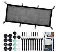 Aoebwpwi Under Desk Cable Management Net, Privacy Mesh, Flexible, Large Capacity, Cord Organizer Net, 27x11.8 Inches, Black