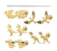 AoedeJ 16G Dinosaur Internally Threaded Flat Back Cartilage Studs Earring Surgical Steel Piercing Jewelry for Tragus Conch Helix Lip Labret Ear