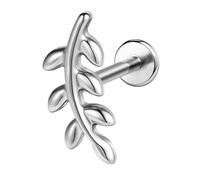 AoedeJ 16G G23 Titanium Internally Threaded Stud Earrings Flat Back Tiny CZ Small Nose Helix Cartilage Tragus Conch Labret Medusa Monroe Piercing Jewelry for Women Men