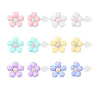 AoedeJ Clear Earrings Cute Plastic Earrings Kawaii Flower Earrings for Teen Girls Flower Earrings for Women Multipack Hypoallergenic (Style 3)