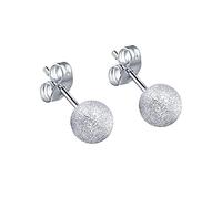 AoedeJ Matte Ball Earrings Small Sterling Silver Earrings Hypoallergenic Round Ball Stud Earrings for Women s