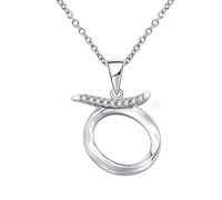 AoedeJ Women 925 Sterling Silver 12 Constellation Zodiac Sign Astrology CZ Pendant Necklace Birthday Gifts (Taurus)