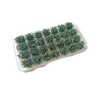 AOEGBY 28pcs Static Lowland Shrubs Tuft, Miniature Terrain Static Scenery Model DIY Miniature For Train Landscape(Green)