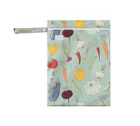 AOEGBY Nappy Bag Wetbag 2 Pc Printed Pocket Zipper Wet Bag Waterproof Reusable Nappy Bags PUL Travel Nappy Mini Size Wet Dry Bags Wetbags 30x40cm Nappy Bag Organiser(Brown)