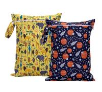 AOEGBY Nappy Bag Wetbag 2pcs Cloth Diaper Wet Bags Single Pocket Waterproof Reusable Nappy Bag for Travel Beach Pool Daycare Soiled Nappy Bag Organiser(Color-09)